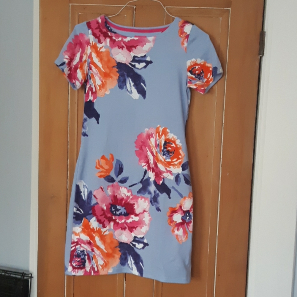 Bright flowered cotton Jersey dress